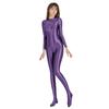 Is a Diving Suit for Also Nylon Swimsuits with Legs [AMORESY] Shiny, Full-body Skin-on-skin Competitions. Available (purple, XL)