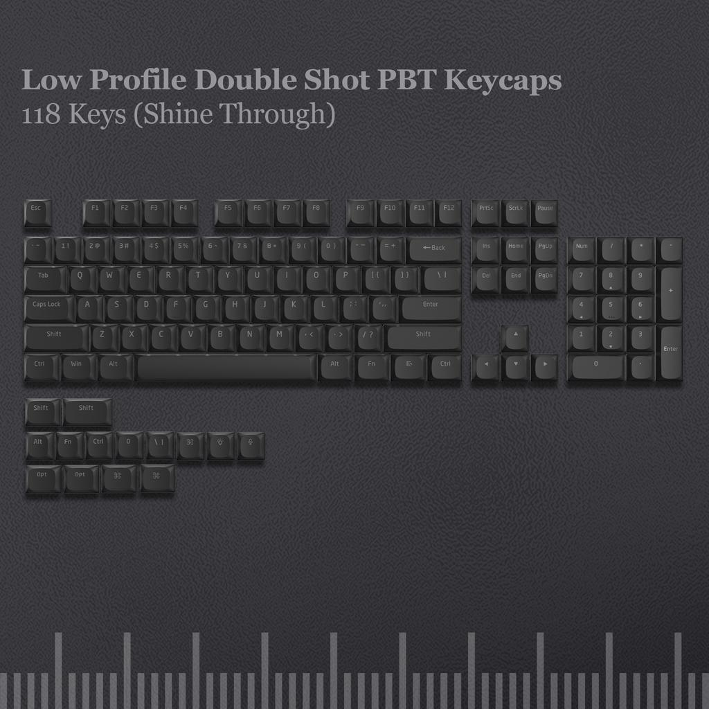 Xiaomi Horizon Slim Keyboard Keycap PBT Low Profile Keycap 138 Keys for 60% 65% 75% 100% Gateron Cherry MX Switches Mechanical Keyboard