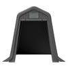 Storage Shed 245x183x217cm Grey – Tool Shed, Bike Shelter or Carport, Waterproof PE Material with Roll-up Curtains, UV & Wind Resistant, Easy Assembly