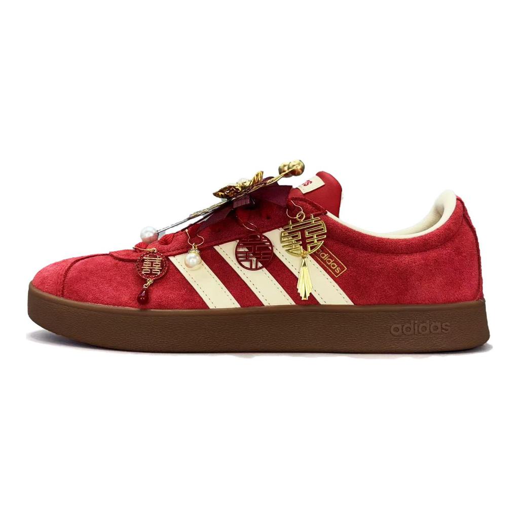 adidas Vl Court Classic Нескользящие Износостойкие Низкие Скейтбордические Кроссовки Унисекс Красные KK3774(Команда1497-)