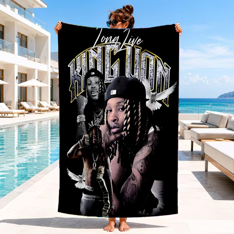 King Of The Rapper Beach Towel, Microfiber Beach Towel, Perfect For Pool, Beach, Travel, Home Decor Beach Party Fan gifts