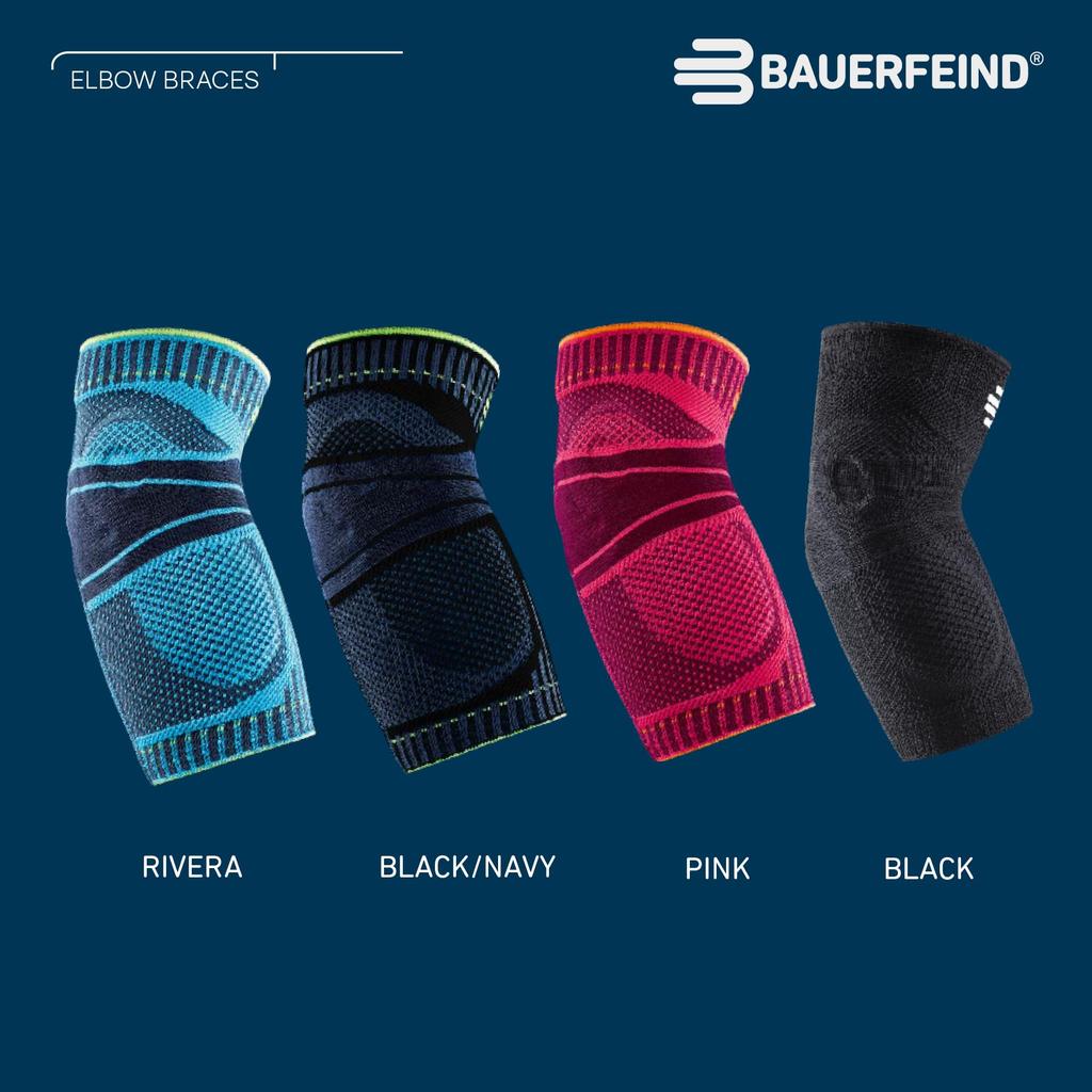 BAUERFEIND Sports Elbow Made in General Medical Silicone Pads on Both Sides of the Elbow to Stabilize the Elbow Joint Size Support, Germany, Device,