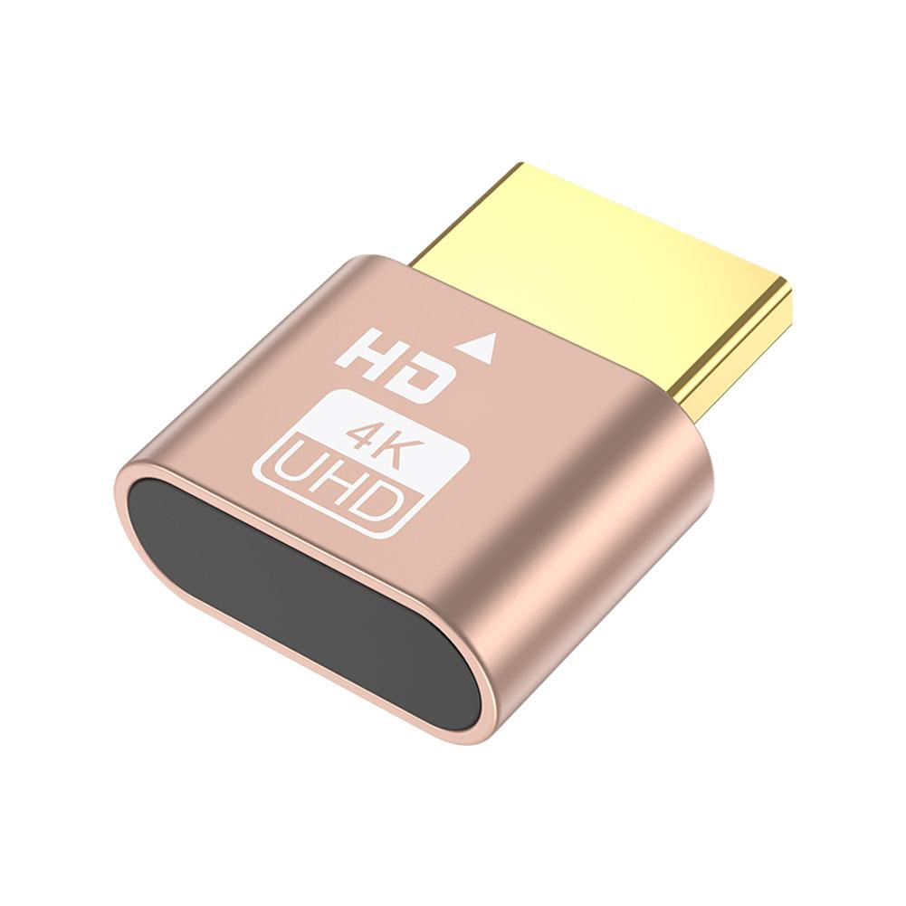 VGA Virtual Display Adapter 4K HDMI-compatible 1.4 Headless Plug EDID Emulator Lock Plate Displ I7M0