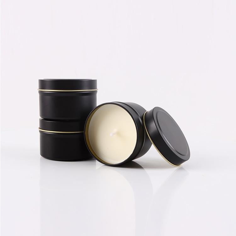 Ins Black Iron Can 70g Fragrance-free Candles Festival Wedding Souvenir Aromatherapy Ins Style