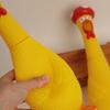 Игрушка Антистресс Кричащий Цыпленок Водонепроницаемая ПВХ Желтый Цыпленок Пищащая Игрушка Квохчущий Животный Шум Издающий Игрушка Розыгрыш Подарок
