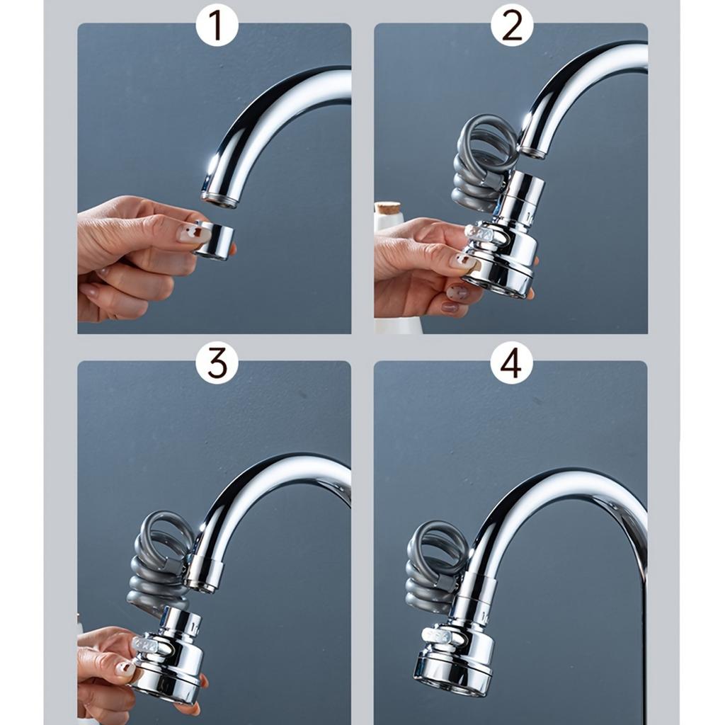 Регулируемый удлинитель для смесителя с 3 режимами и защитой от брызг - телескопическая штанга из ПВХ для кухонных и ванных моек