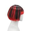 Black and Red Color Matching Neat Bangs Bobo Head Synthetic Wig | Gothic Wind Holiday Party Performance Preferred Wig | Vampire