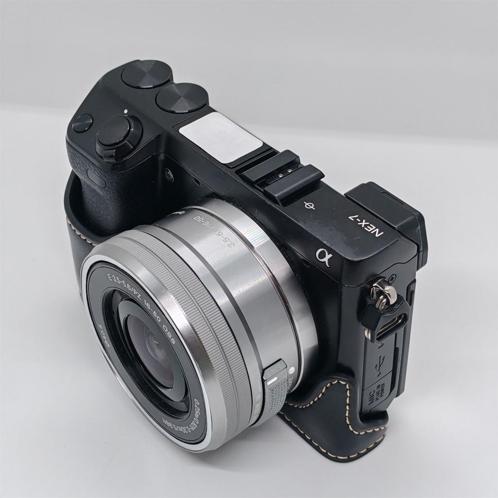 Для Sony NEX-7/NEX-6 Полукорпусный чехол для камеры с доступом к батарее Нижний чехол из ПУ кожи