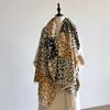 Leopard Print Fashion Double-sided Imitation Cashmere Scarf, Warm Long Scarf, High-end Versatile To Keep Out the Cold and Thickened Scarf