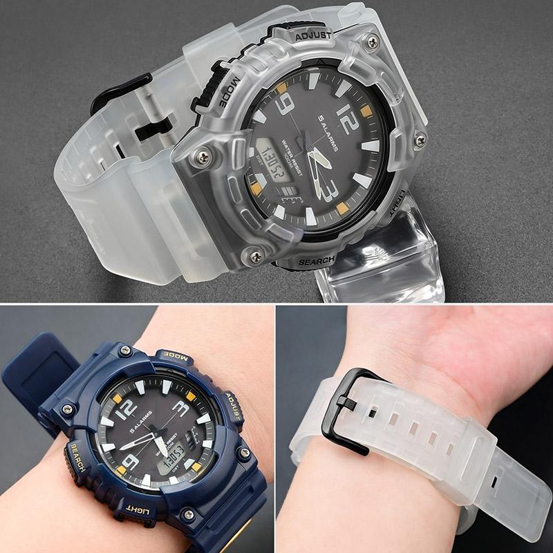 Для Casio AQ-S810 AQ-S810W AQS810WC WC-5208 Ремешок + Корпус Спортивные Водонепроницаемые Часы Браслет из Смолы и Резины Набор с Корпусом