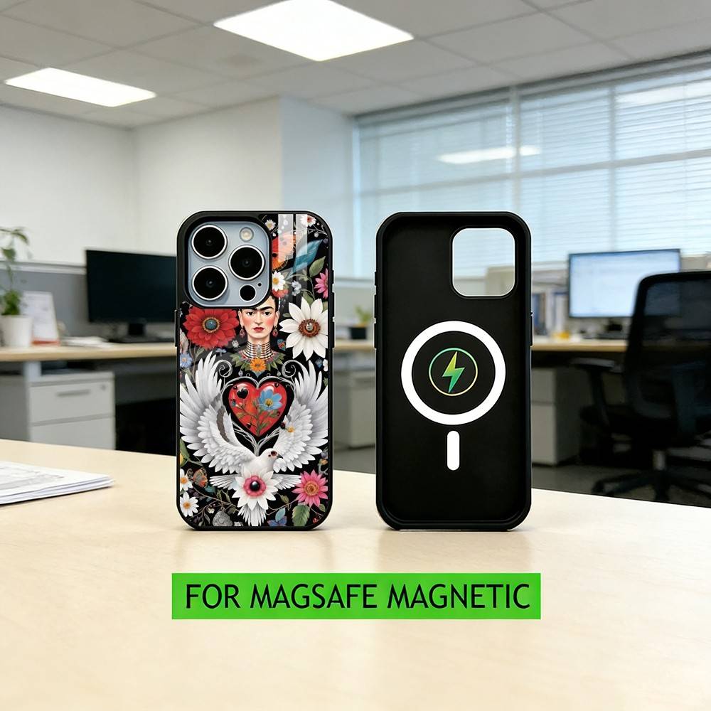 Fashion F-fridaS Kahlo-PC Phone Case For iPhone17,16,15,14,13,12,11 Plus,Pro Magnetic For Magsafe Wireless Charging
