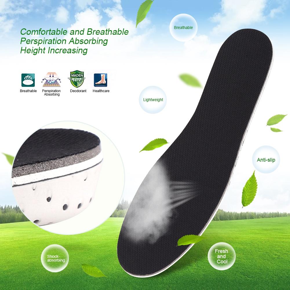 Invisible Height Increase Insole Sport Shock Absorbing Breathable Heel Lift Insert Shoe Pad 2cm