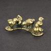 Creative Chicken Eating Rice Brass Ornaments Cute Rural Animal Handicrafts Retro Desktop Chicken Tea Pet Home Decor Wholesale