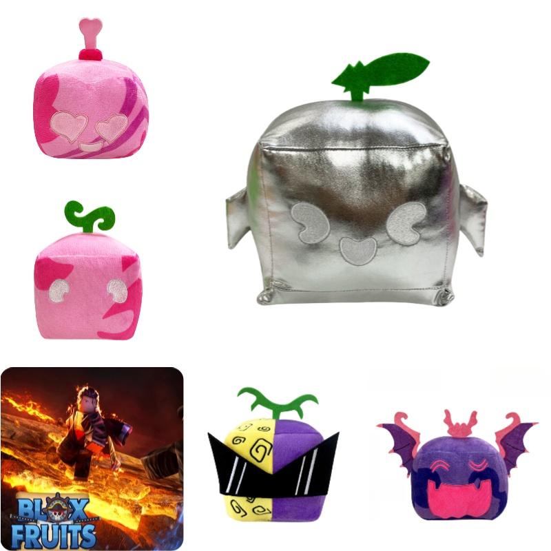 Мягкая игрушка Blox Fruits в коробке с леопардовым принтом фиолетового цвета, мягкая и пушистая фигурка животного