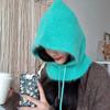 Вязаный шарф из кроличьей шерсти, шапка с капюшоном, женские кашемировые шапочки, теплая зимняя Балаклава унисекс, нагрудник для катания на лыжах, шерстяной чепчик на открытом воздухе, оптовая продажа