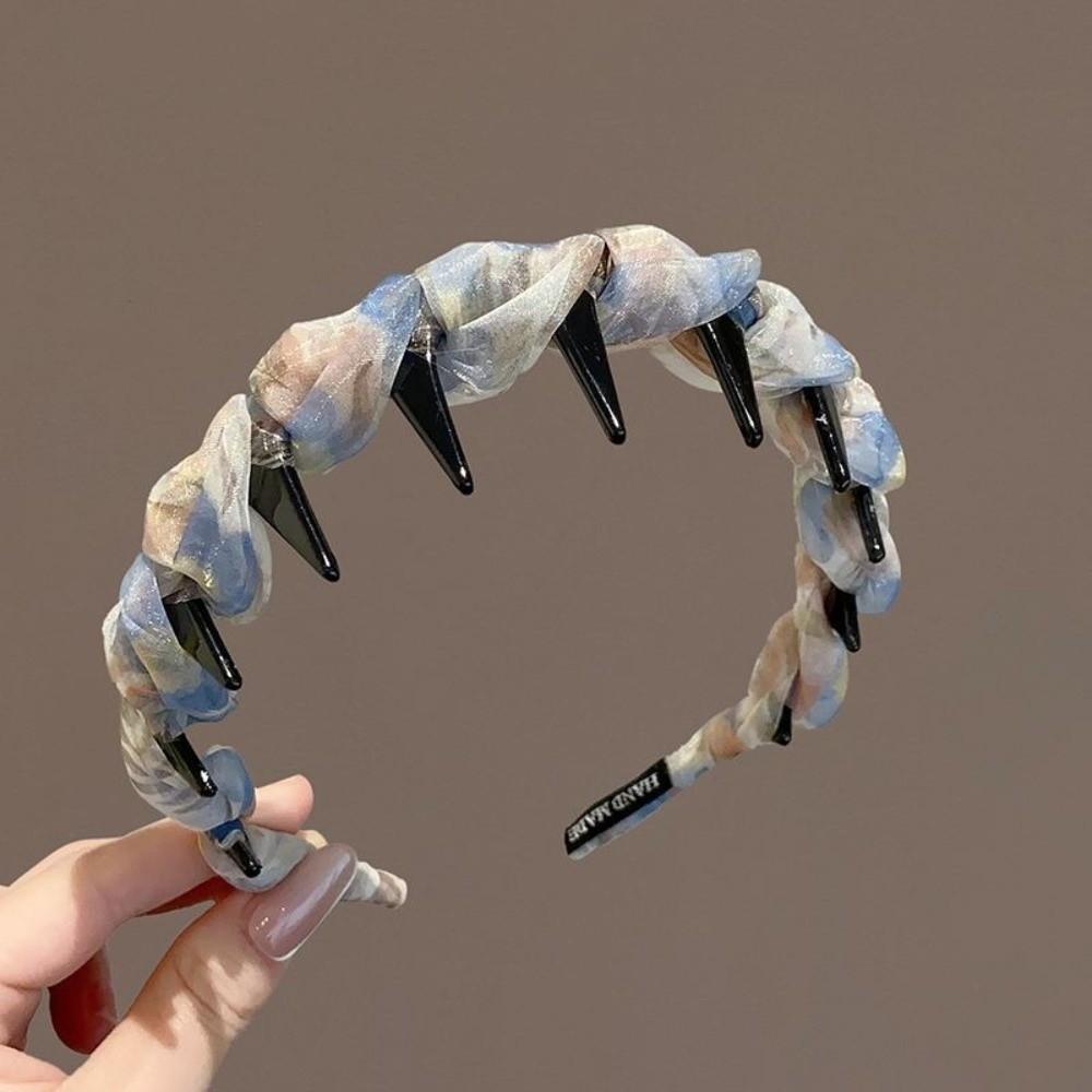 Pleated Hairband U Shape High Cranium Headband Elegant Hair Hoops Hair Accessories