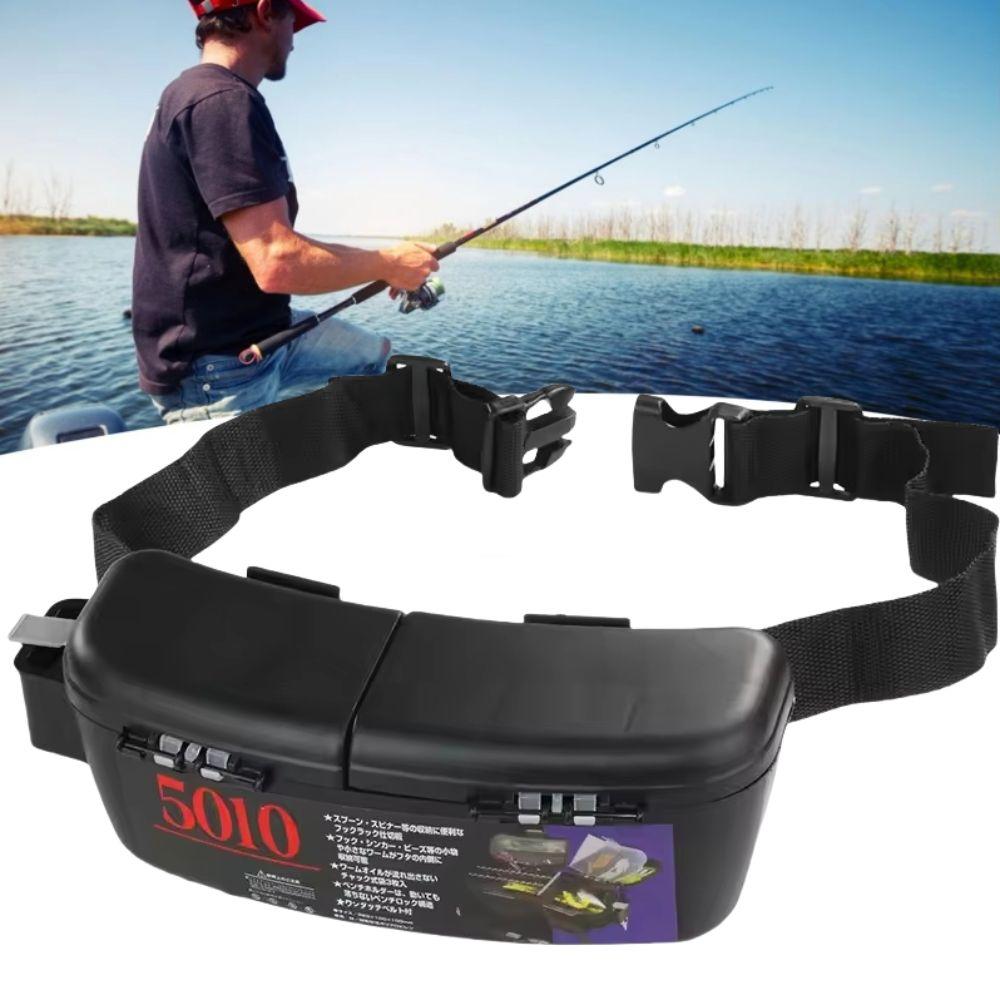 Lure Holder Fishing Tackle Box With Belt Fishing Belt Bag Waist Fishing Box Tool Storage