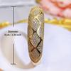 CMM Baroque Style European Retro Italian Brushed Craftsmanship Golden Hollow Ethnic Western Color Zircon Woman Bracelet Bangle