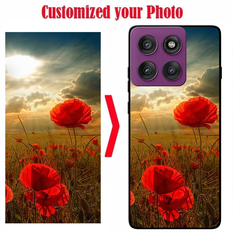 Индивидуальный DIY Черный Силиконовый Мягкий Чехол Для Телефона Motorola Edge 60 Pro 60 Fusion 60 Stylus Edge 50 Fusion 50Pro 50Neo Задняя Крышка