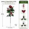 Fake Flowers Christmas Ornament Artificial Floral Decor Festive Bunches Christmas Decorations  Home