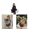 Sweater For Women With Stand Collar And Knitted Design For Fall Casual Wear