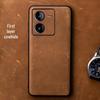 iQOO Z8/Z7 Series Genuine Leather Protective Case - High-End Cowhide Design