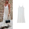 Summer New Product Women's Clothes Seaside Vacation Style U-Neck Open Back Sleeveless Double-Layer Long Sling Elegant Dress