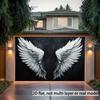 2D flat banner 1 piece of wing-feather wall decoration - black background suitable for home room party