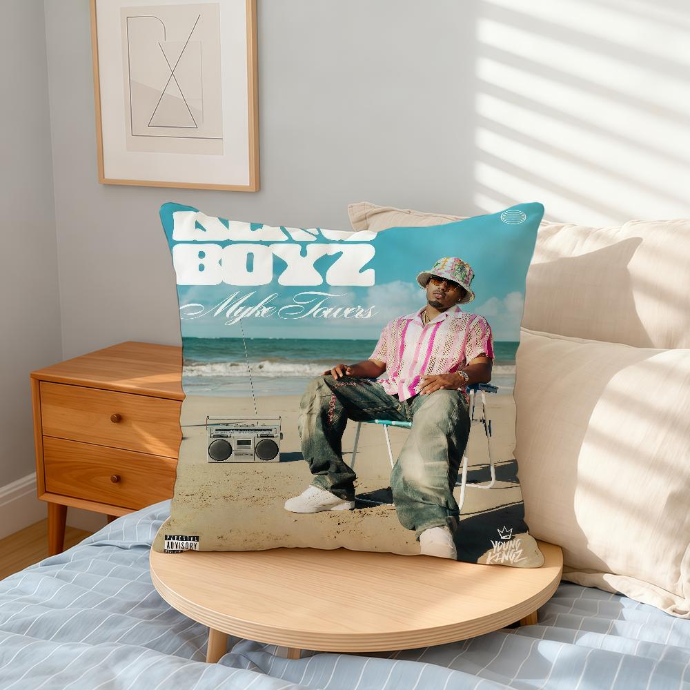 M-Myke Towers ISLAND BOYZ cushion cover Home Office Convenient Nordic Simplicity Hit With Zipper Cushion Cover