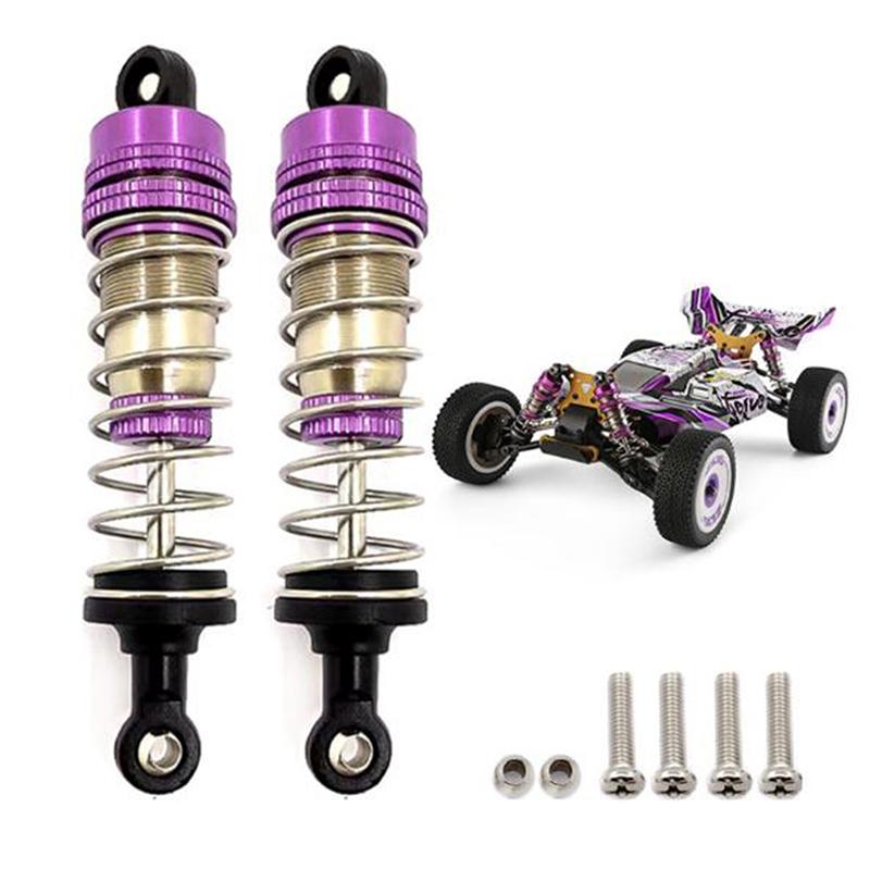 2Pcs Metal Front&Rear Universal Shock Absorber For Wltoys 124019 144001 Rc Car