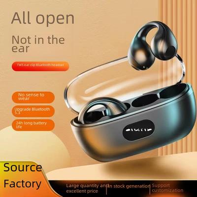 Спортивная Bluetooth-гарнитура с клипсой для ушей, беспроводная костная проводимость, универсальная для мобильных телефонов