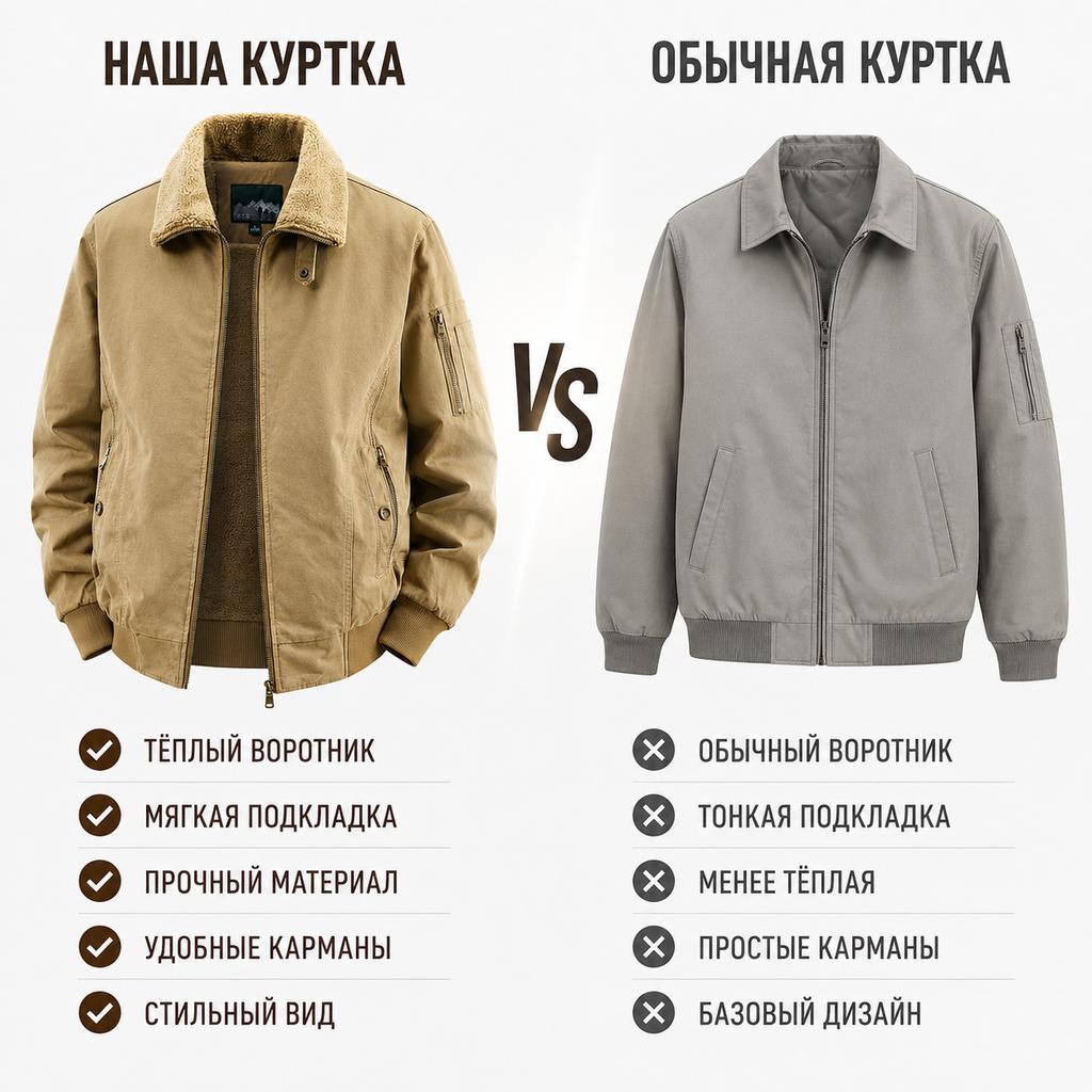 Мужская осенняя куртка-бомбер с воротником из шерпы, классическая на молнии, повседневная верхняя одежда, несколько карманов на молнии, удобный крой, куртка для прохладной погоды, городская, для повседневного использования