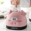 Desktop Tissue Box Detachable Creative Shape Smooth Edge Adorable Appearance Large Capacity Dog Pig Animal-Shaped Tissue Container Box Office Supplies