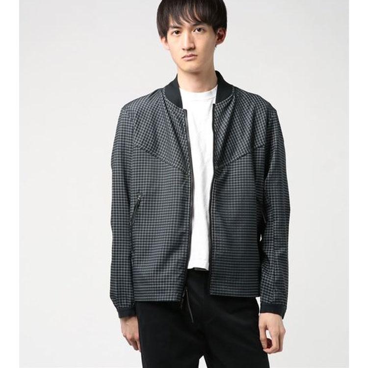 Nike Спортивная повседневная сетчатая тканая куртка с воротником, мужские куртки, черная AR1579-010