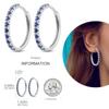 Silver Plated Women Hoop Earrings Fashion Pendientes Gift for Female Girl Sparkling Pave CZ U Heart Shape Star Moon Earring
