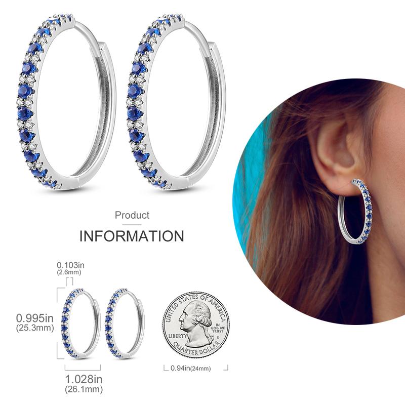 Silver Plated Women Hoop Earrings Fashion Pendientes Gift for Female Girl Sparkling Pave CZ U Heart Shape Star Moon Earring