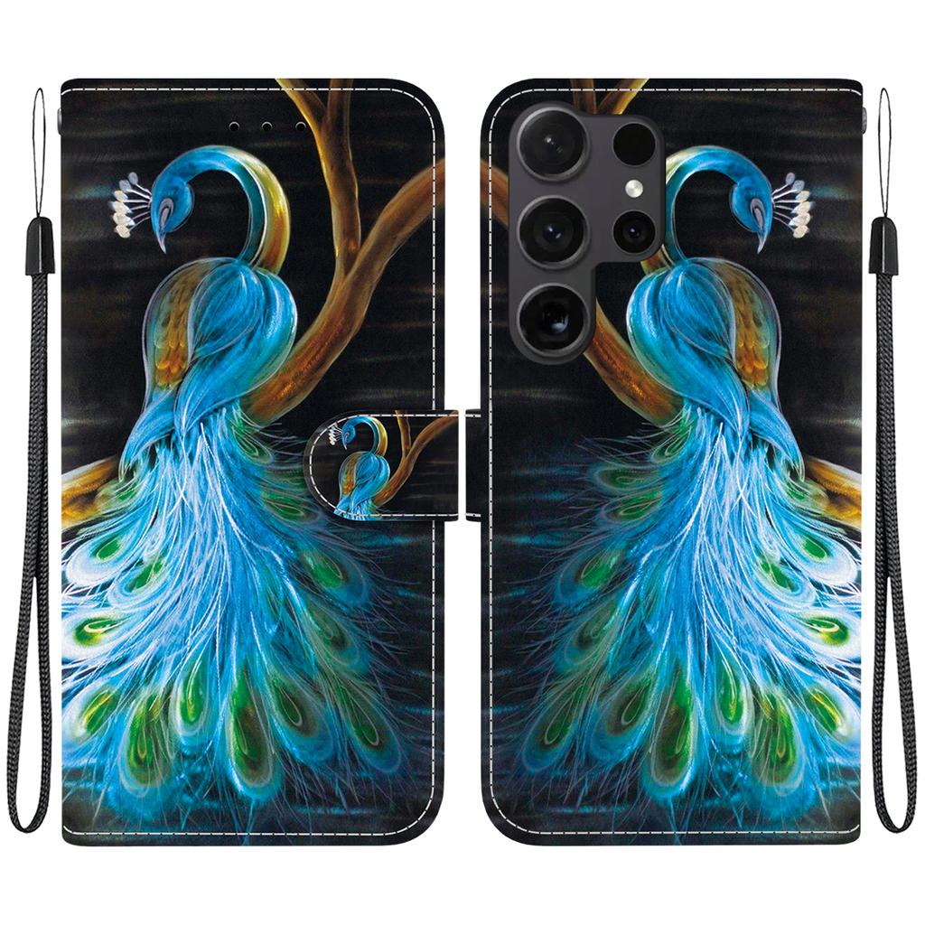 For Samsung Galaxy S26 Ultra Case Pattern Printing Leather Flip Wallet Phone Cover with Lanyard