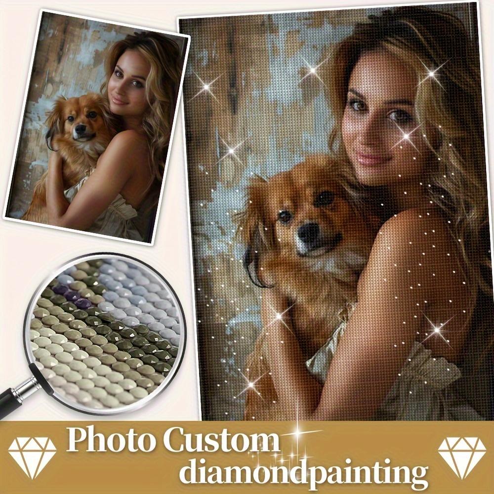 Художественная роспись алмазной живописью Фото Индивидуальная круглая картина из стразов Алмазная вышивка Подарок ребенку, свадьбе и родителям