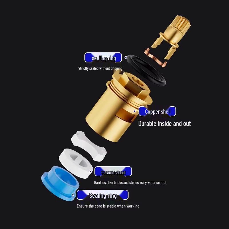 Универсальный быстрооткрывающийся кран горячей/холодной воды с тонким медным клапанным сердечником для кухни и ванной комнаты - Специальное предложение для новичков с бесплатной доставкой