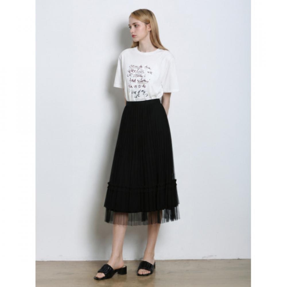 Ozoc Pleats 2way Skirt