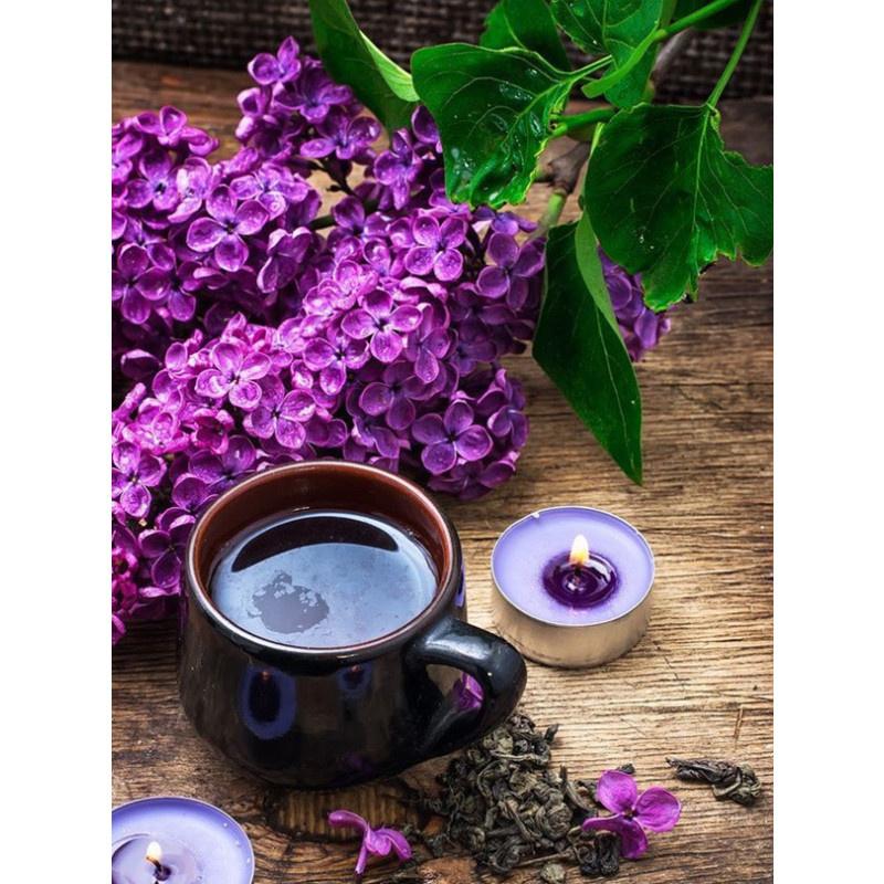 5D DIY Алмазная картина Фиолетовые цветы Сцена Алмазная вышивка Набор для вышивки крестом Полный горный хрусталь Мозаика Домашний декор