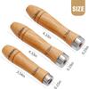 15pcs Cylindrical Small Wooden Handle Wood File Handle File Special Handle  Screwdriver Hand Drill