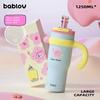 Термос-кружка большой вместимости Bablov с соломинкой, изолированная бутылка для воды, герметичная, для кемпинга, путешествий, автомобильная кружка, для холодных и горячих напитков