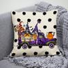 Halloween Cushion Cover 45x45 Pillowcase Pumpkin Witch Hat Printed Sofa Cushions Decorative Pillowcover Home Decor Pillow Cases