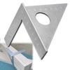 Scribing Gauge, Ruler, DIY Woodworking Tool, Right Angle, Vertical, Parallel, L-Shaped Ruler, Stainless Steel (Silver)