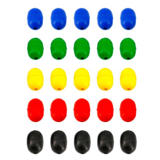 MUQZI 10 штук резиновых овальных конических рыболовных космических бобов разных цветов