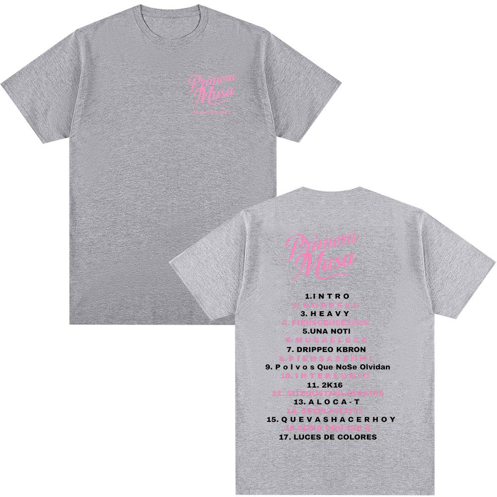 Rap Singer Omar Courtz Primera Musa Album Tour Tshirt 2026 Summer New Mens Womens Hiphop Fashion Casual Cotton Tshirt
