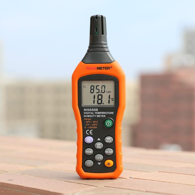 PEAKMETER PM6508 Digital Thermometer Hygrometer High Precision Professional Grade LCD Display Temperature and Humidity Meter