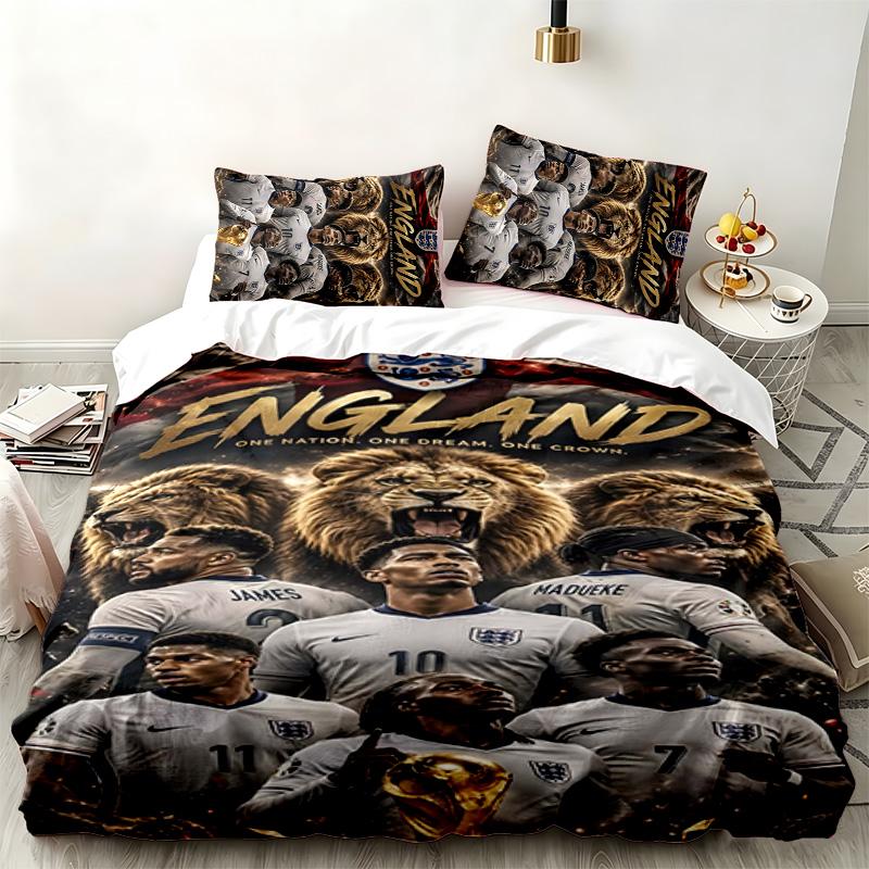 England national football team 3pc set Perfect for bedroom use Comfortable bedding set includes a duvet cover and two pillowcases Ideal birthday or Ch