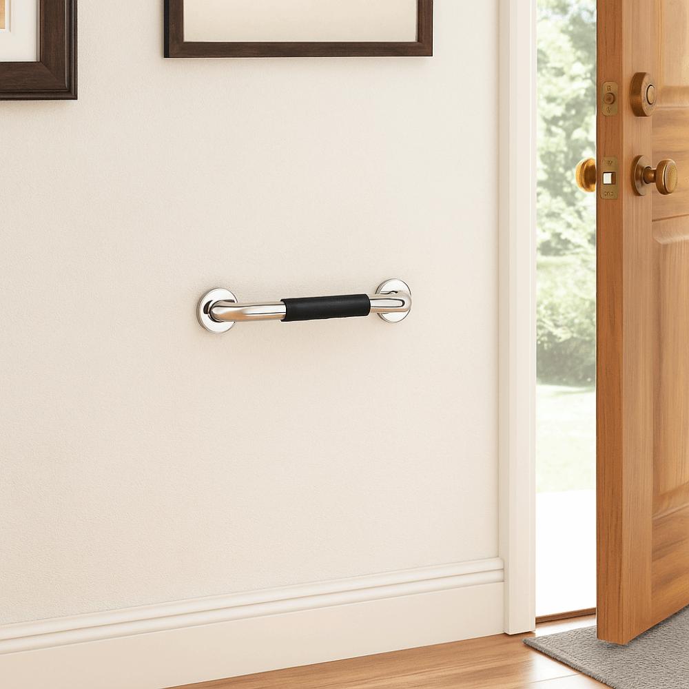 Stainless Steel Shower Handle Anti Slip Silicone Handrails Bathroom Balance Bars Balance Support Thicken Grab Bar